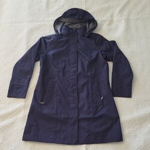 Eddie Bauer Women's Purple Hooded Rain Jacket